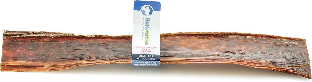 Barkworthies Large Beef Gullet Strip Dog Treats
