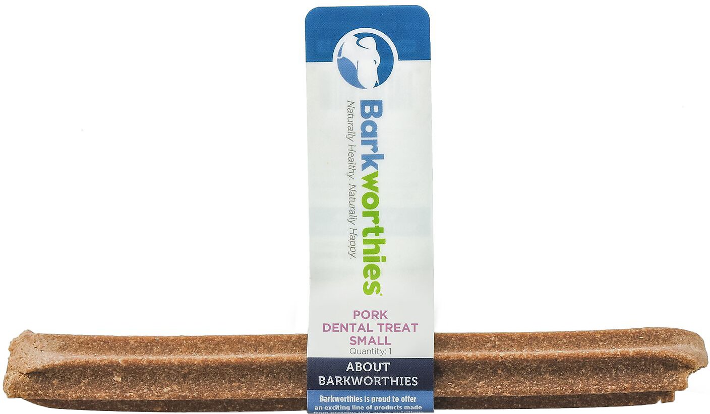 Barkworthies Pork Dental Dog Treats, Small