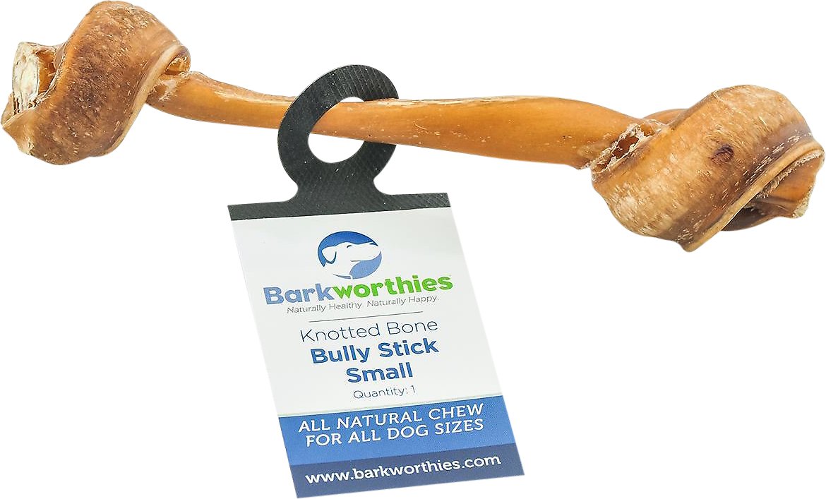 Barkworthies Small Knotted Bone Bully Sticks Dog Treats