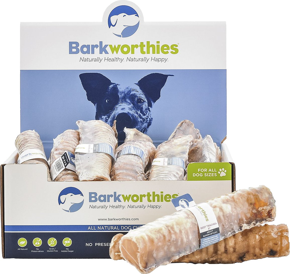 Barkworthies Beef Trachea 8" Dog Treats, Case of 25