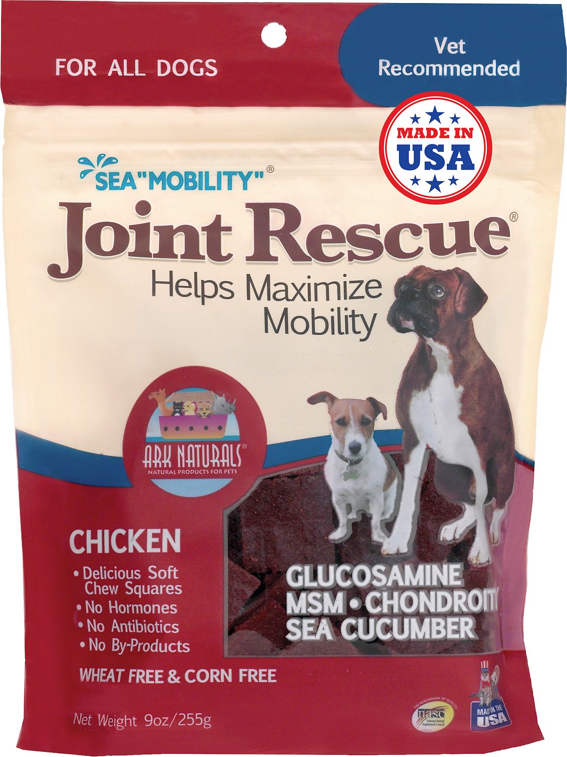 Ark Naturals Sea "Mobility" Joint Rescue Chicken Jerky Dog Treats, 9-oz bag