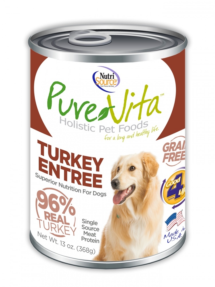 PureVita Grain Free 96% Real Turkey Entree Canned Dog Food