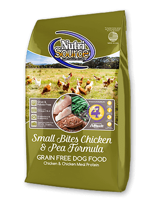 NutriSource Grain Free Small Breed Bites Chicken & Pea Recipe Dry Dog Food