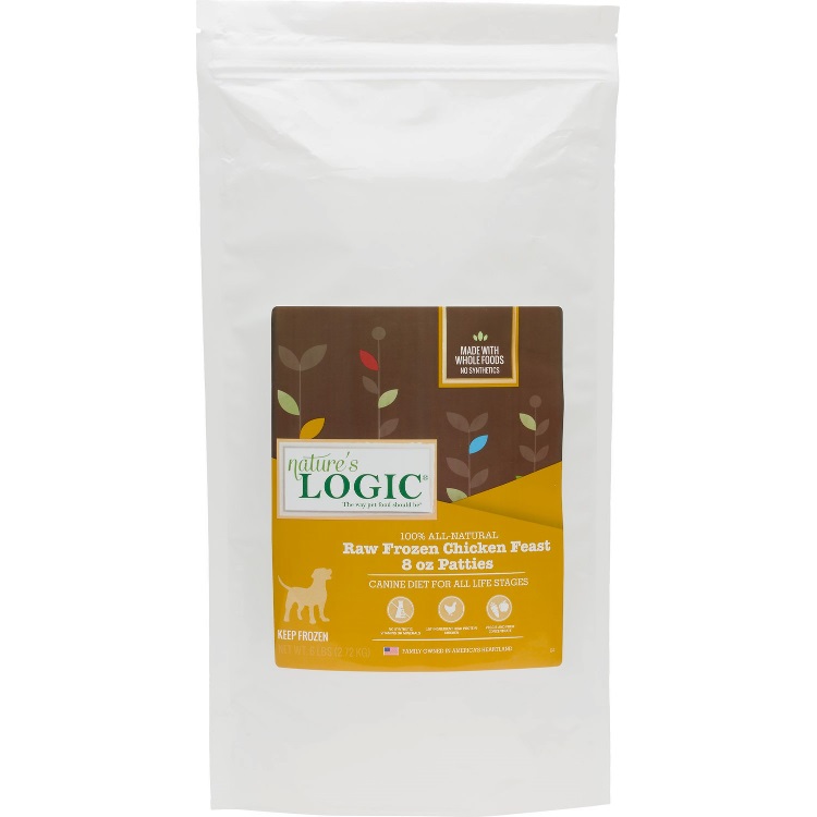 Nature's Logic Grain-Free Raw Chicken Feast 8z Patties Raw Frozen Dog & Cat Food