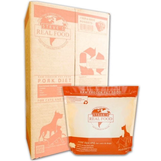 Steve's Real Food Pork Nuggets Raw Frozen Dog & Cat Food
