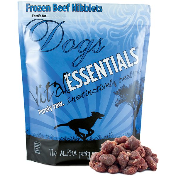 Vital Essentials Grain-Free Beef Nibblets Raw Frozen Dog Food