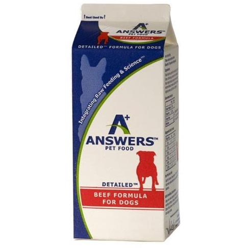 Answers Detailed Beef Formula Raw Frozen Dog Food