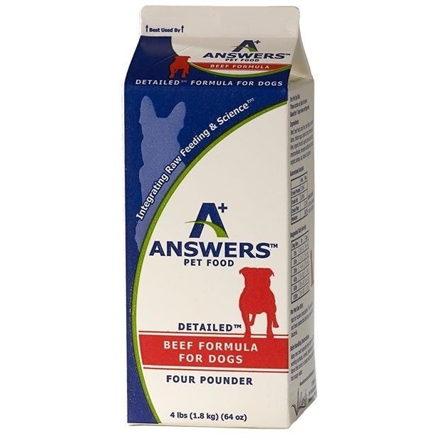 Answers Detailed Beef Formula Raw Frozen Dog Food