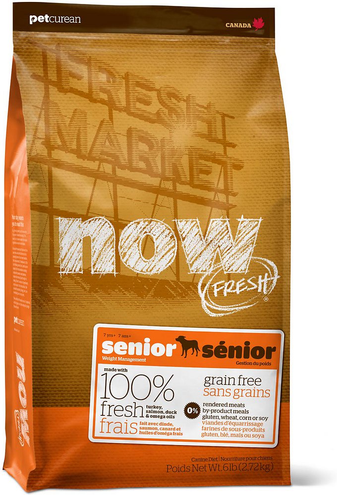 Petcurean Now Fresh Grain-Free Senior Weight Management Recipe Dry Dog Food