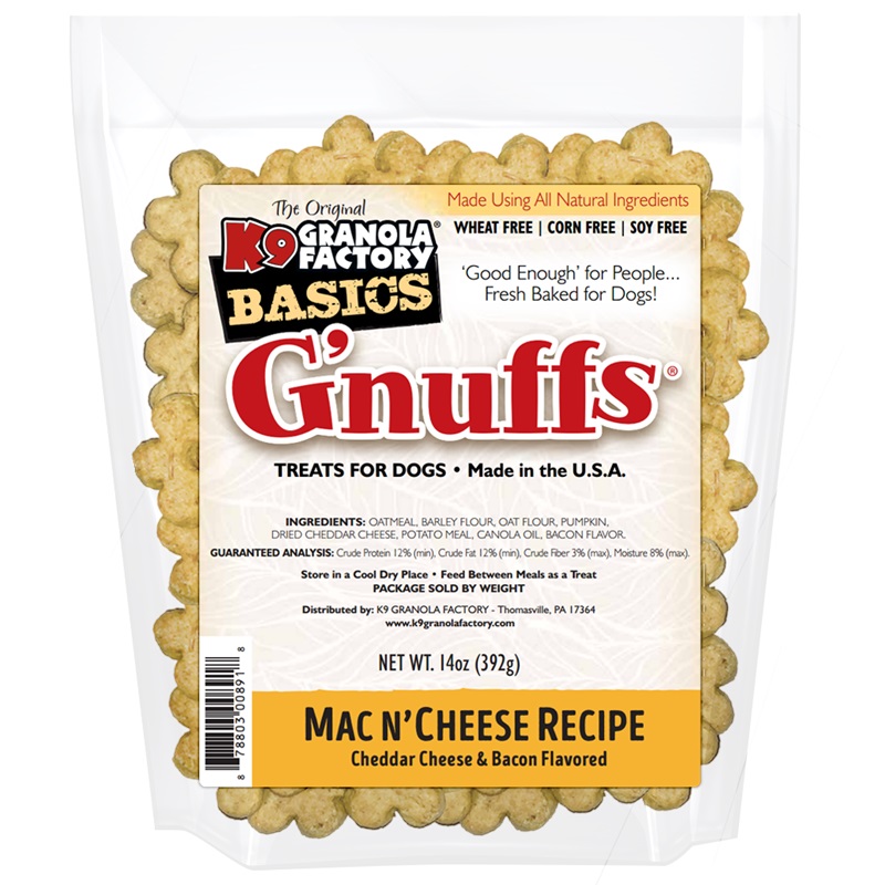 K9 Granola Factory G'Nuffs Mac N' Cheese Recipe Dog Treats