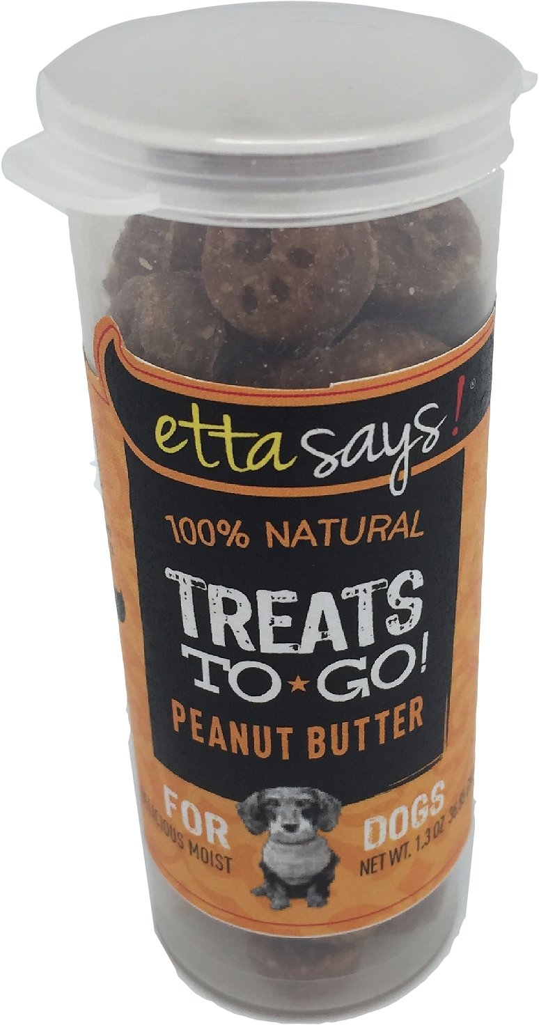Etta Says! 100% Natural Treats To Go! Peanut Butter Dog Treats, 1.3-oz vial