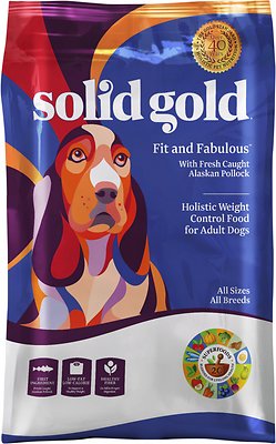Solid Gold Fit & Fabulous Low Fat/Low Calorie with Fresh Caught Alaskan Pollock Adult Dry Dog Food
