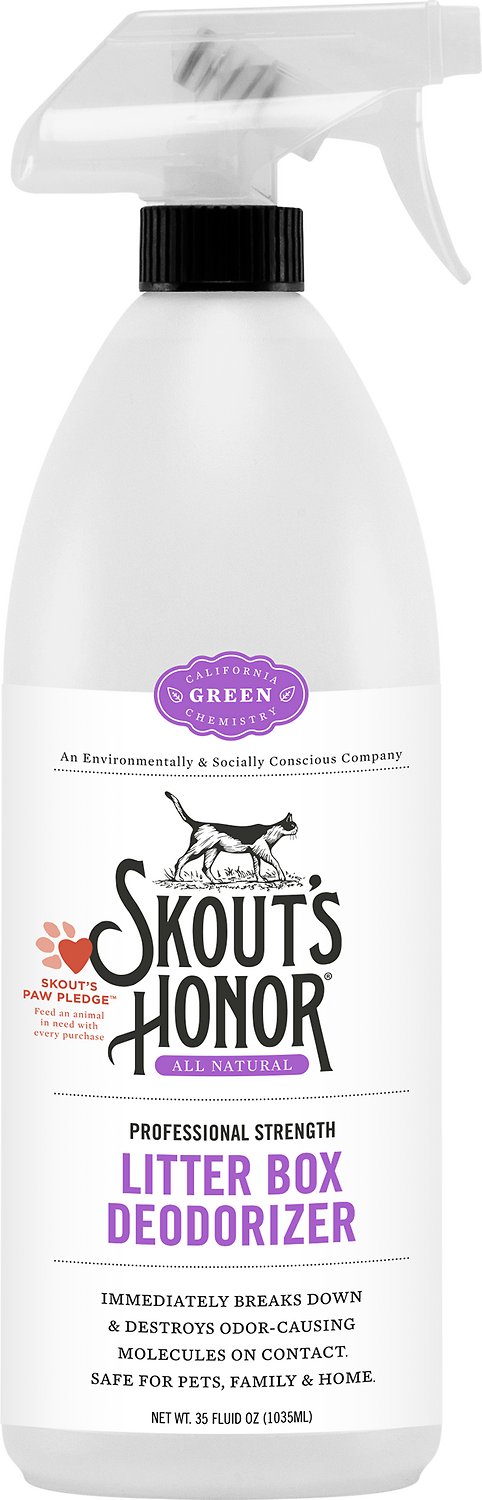 Skout's Honor Professional Strength Litter Box Deodorizer, 35-oz bottle